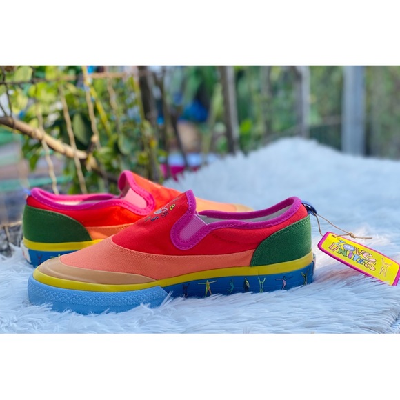 Adidas Nizza Love Unites Rainbow Slip On Shoes - Picture 6 of 12